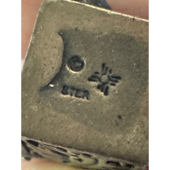 Vintage Sun West Sterling Silver Prayer Box Pendant Charm - Picture 6 of 9